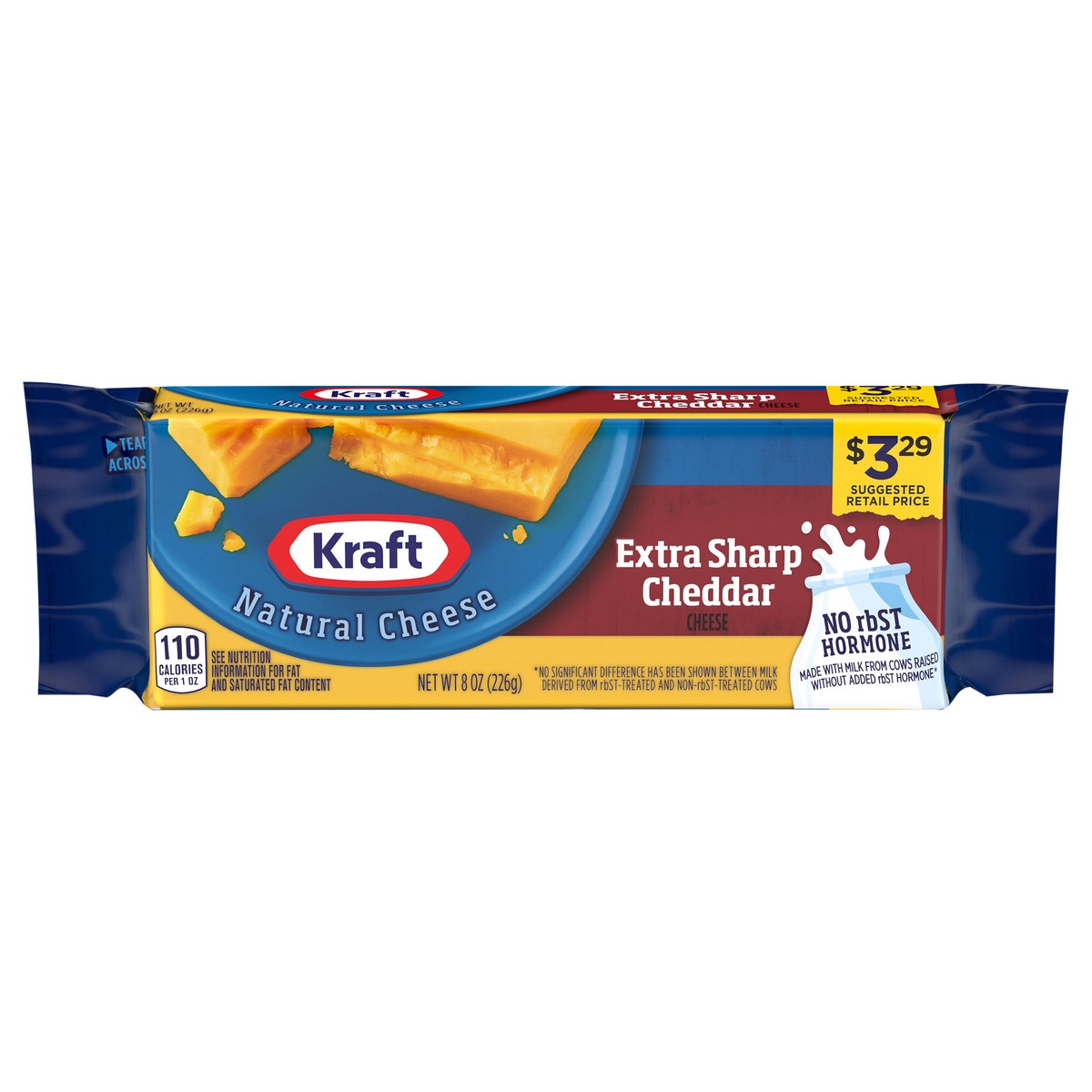slide 1 of 8, Kraft Extra Sharp Cheddar Cheese, 8 oz Block, 8 oz