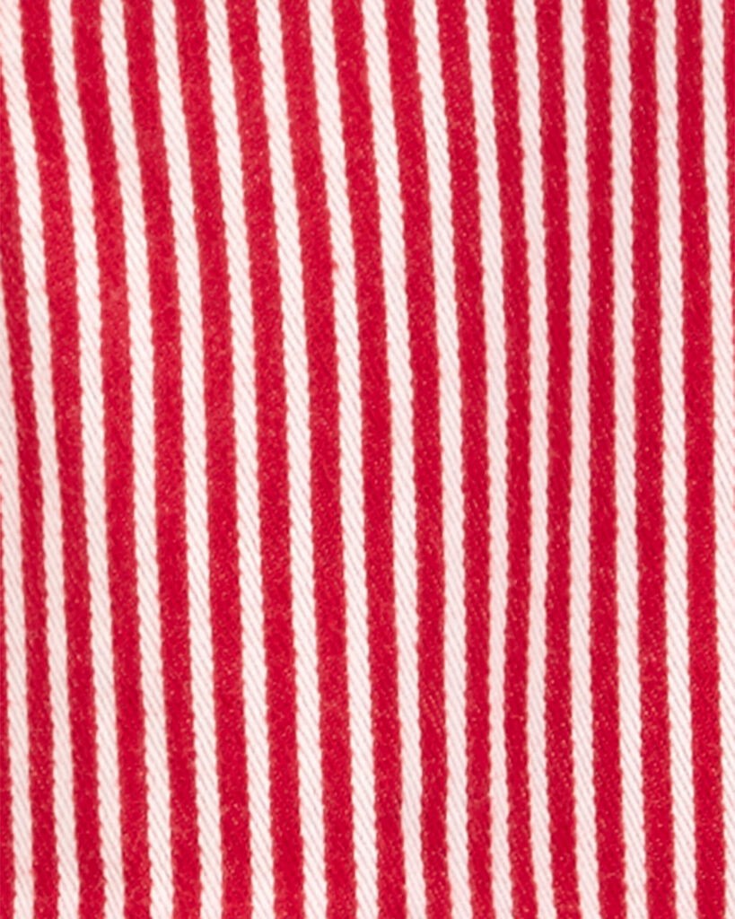 slide 3 of 3, Oshkosh Baby Striped Button-Front Jumpsuit Red/White 9M, 1 ct