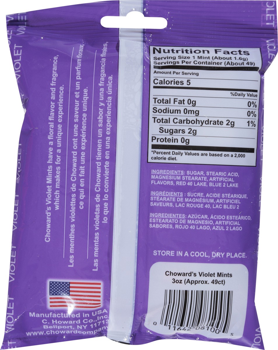 slide 6 of 13, C. Howard's Violet Candy Mints 3 oz, 3 oz