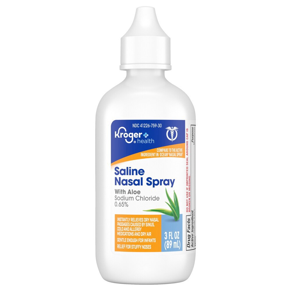 slide 3 of 4, Kroger® Saline Nasal Spray with Aloe, 3 fl oz
