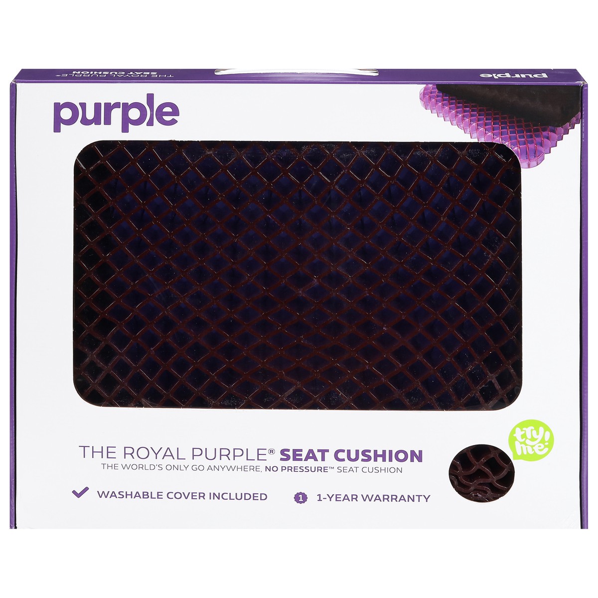 slide 1 of 11, Purple Seat Cushion 1 ea, 1 ct