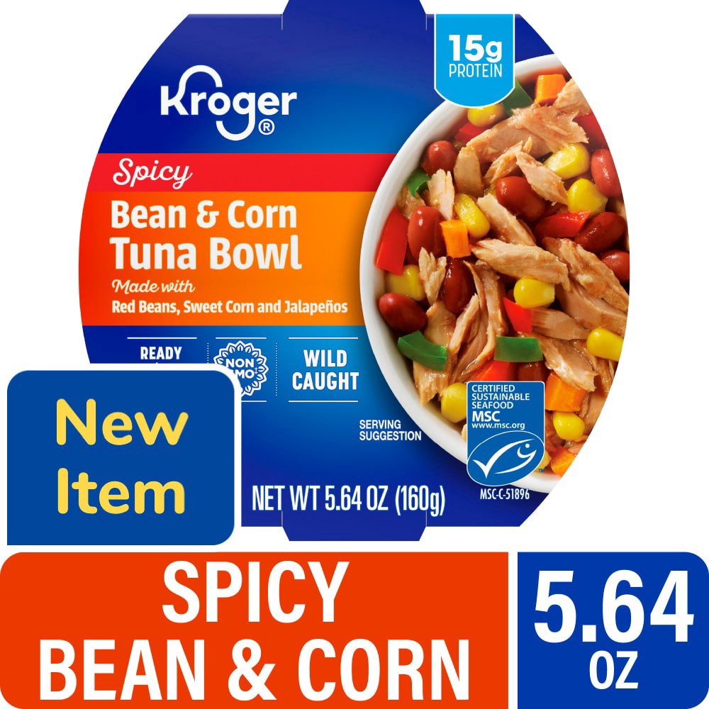 slide 3 of 4, Kroger® Spicy Bean & Corn Tuna Bowl, 5.64 oz