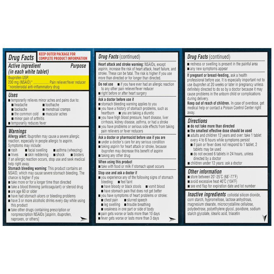 slide 4 of 5, Walgreens Dye-Free Ibuprofen Tablets 200Mg, 100 ct