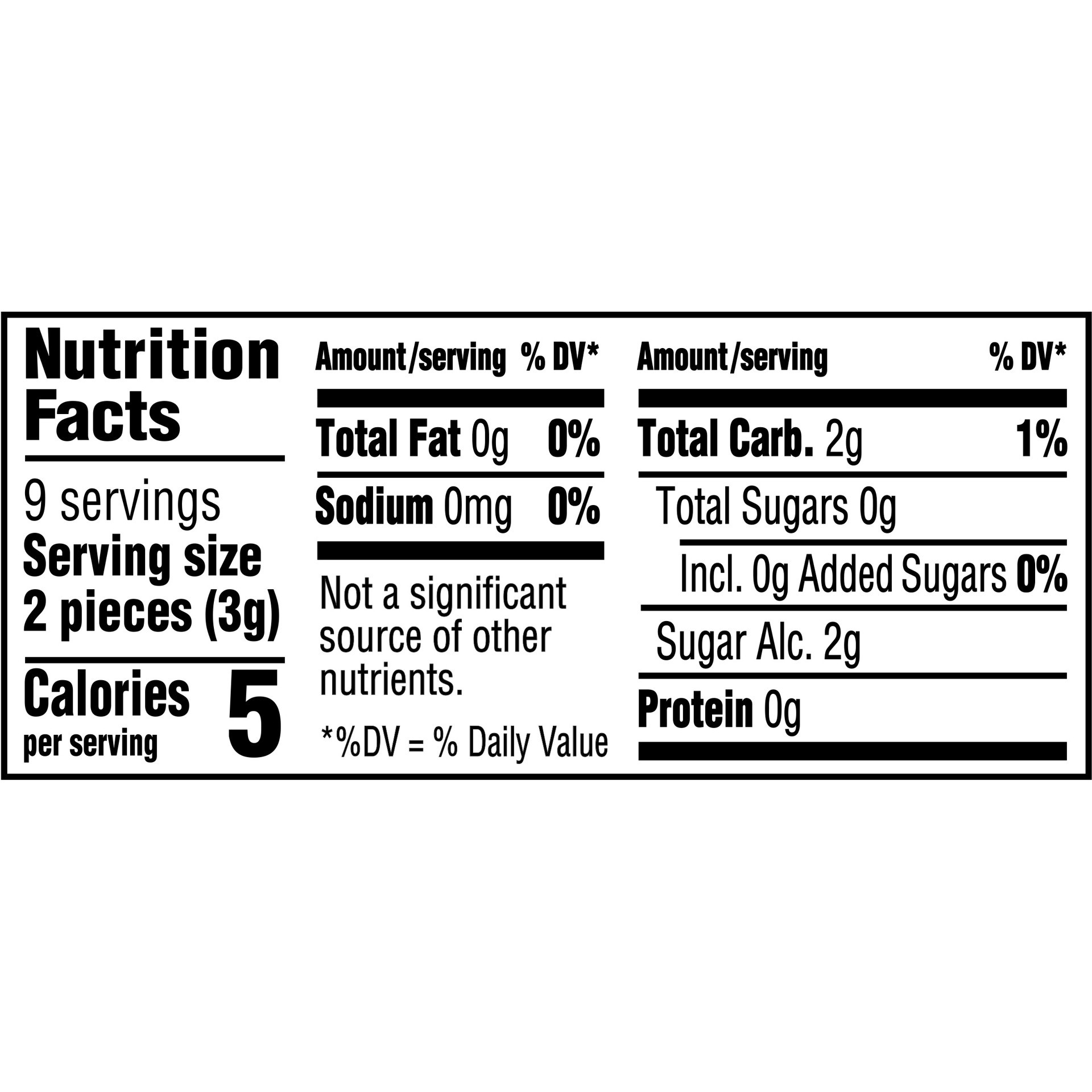 slide 6 of 6, ECLIPSE Spearmint Sugar Free Chewing Gum, Single Pack, 18 Piece, 18 ct