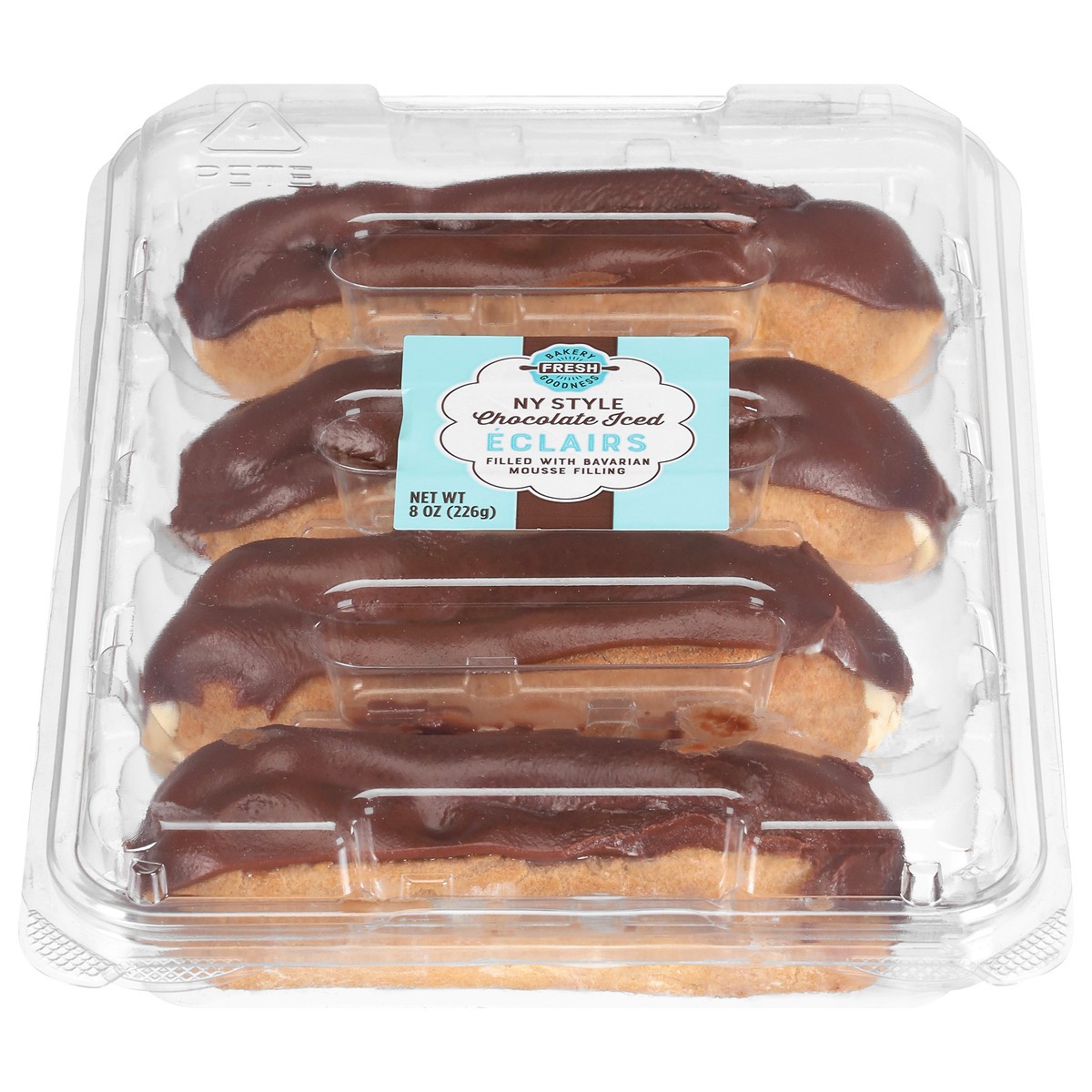 slide 1 of 9, Bakery Fresh Goodness NY Style Chocolate Iced Eclairs 8 oz, 8 oz