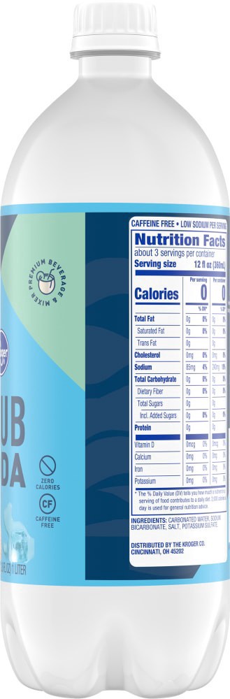 slide 2 of 4, Kroger Club Soda - 1 liter, 1 liter