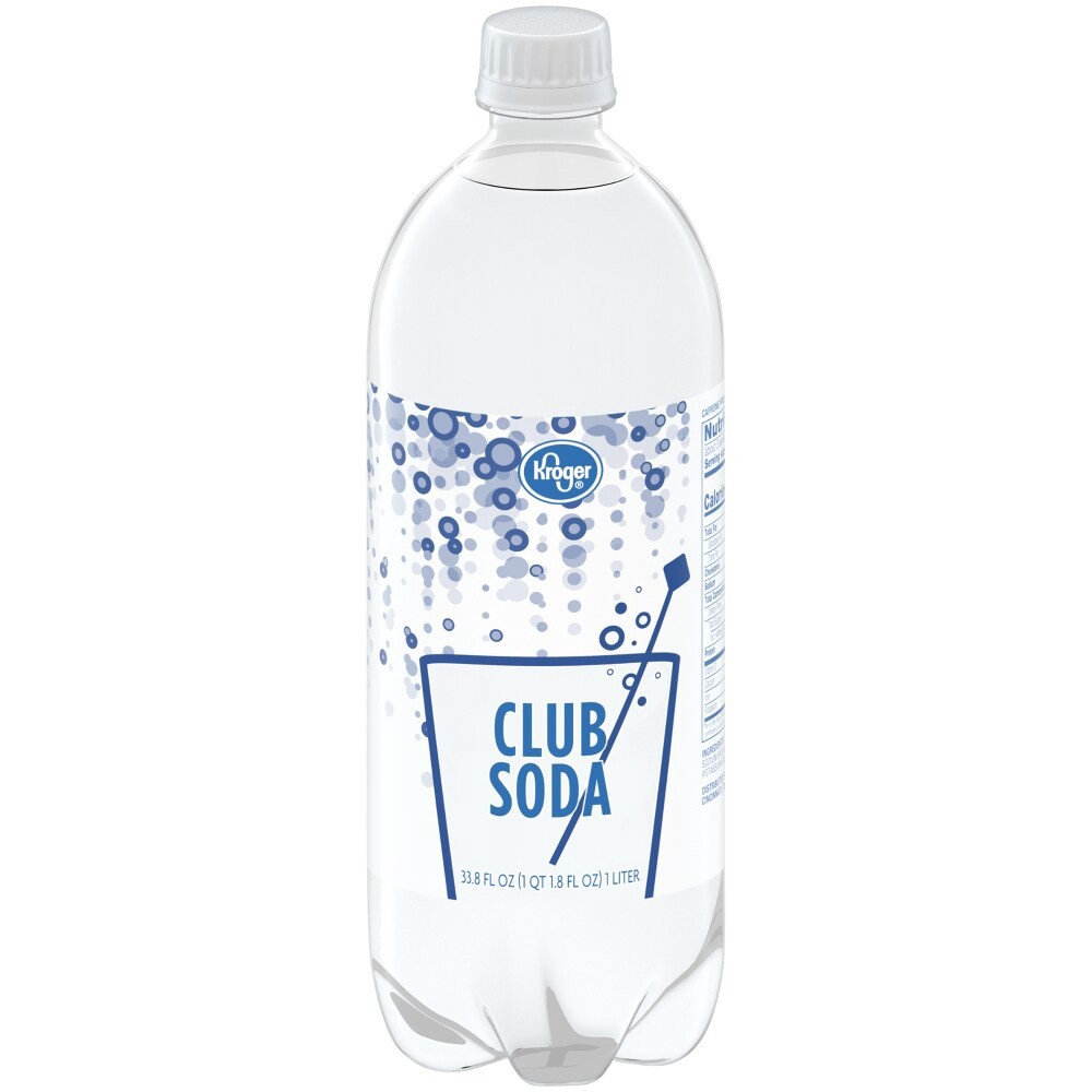 slide 2 of 3, Kroger Club Soda, 1 liter