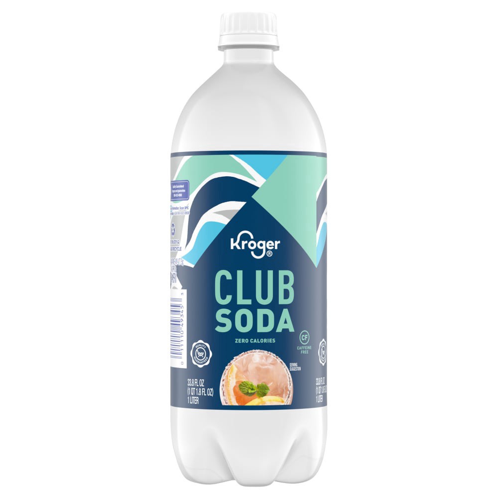 slide 3 of 4, Kroger Club Soda - 1 liter, 1 liter