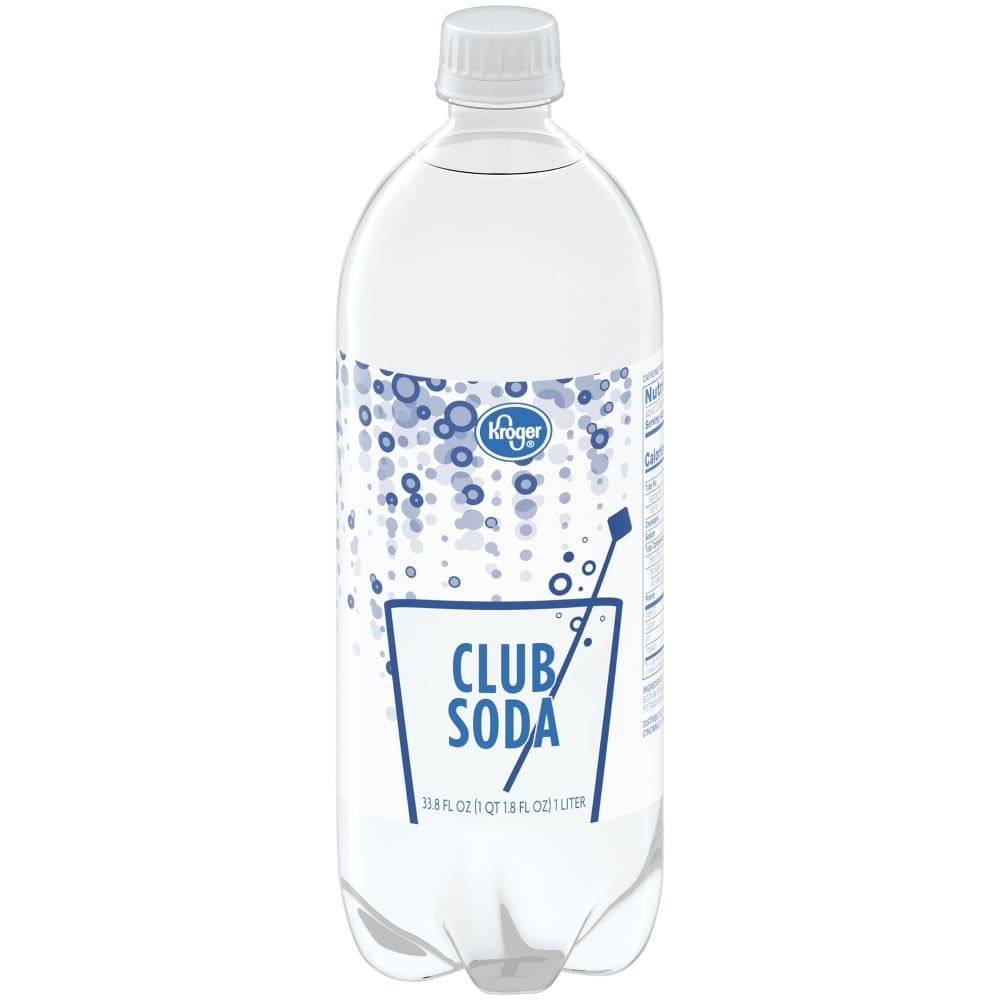 slide 1 of 1, Kroger Club Soda, 1 liter