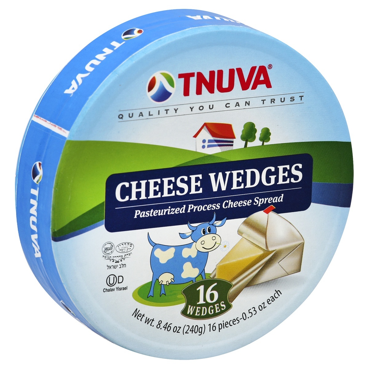 slide 1 of 1, Tnuva Cheese Spread Pasteurized Process Wedges, 8.46 oz