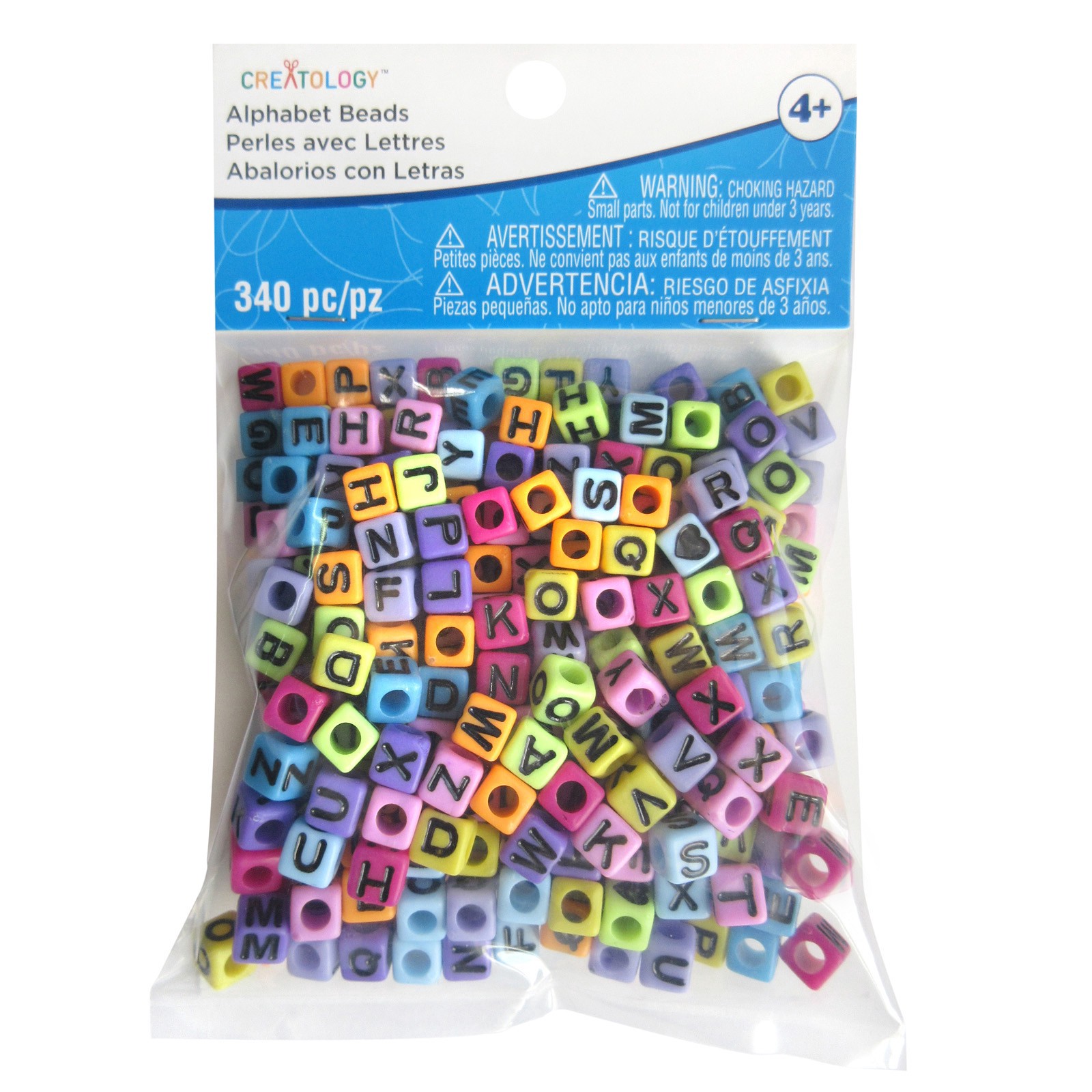 slide 3 of 3, 6.5mm Bright Alphabet Cube Beads By Creatology, 6.5 mm