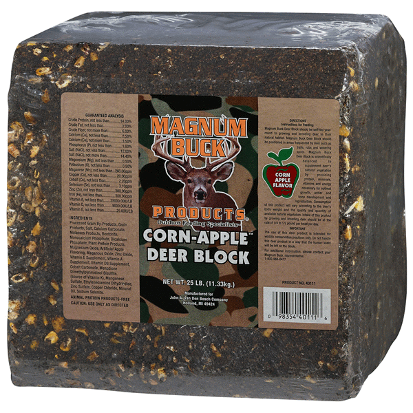 slide 1 of 1, Magnum Buck Deer Block, Corn-Apple, 25 lb
