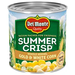 Del Monte Summer Crisp Whole Kernel Gold and White Corn, 11 oz Can