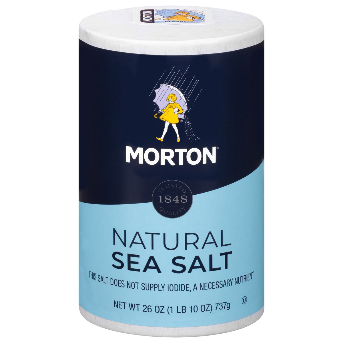 slide 2 of 10, Morton Natural Sea Salt, 26 oz