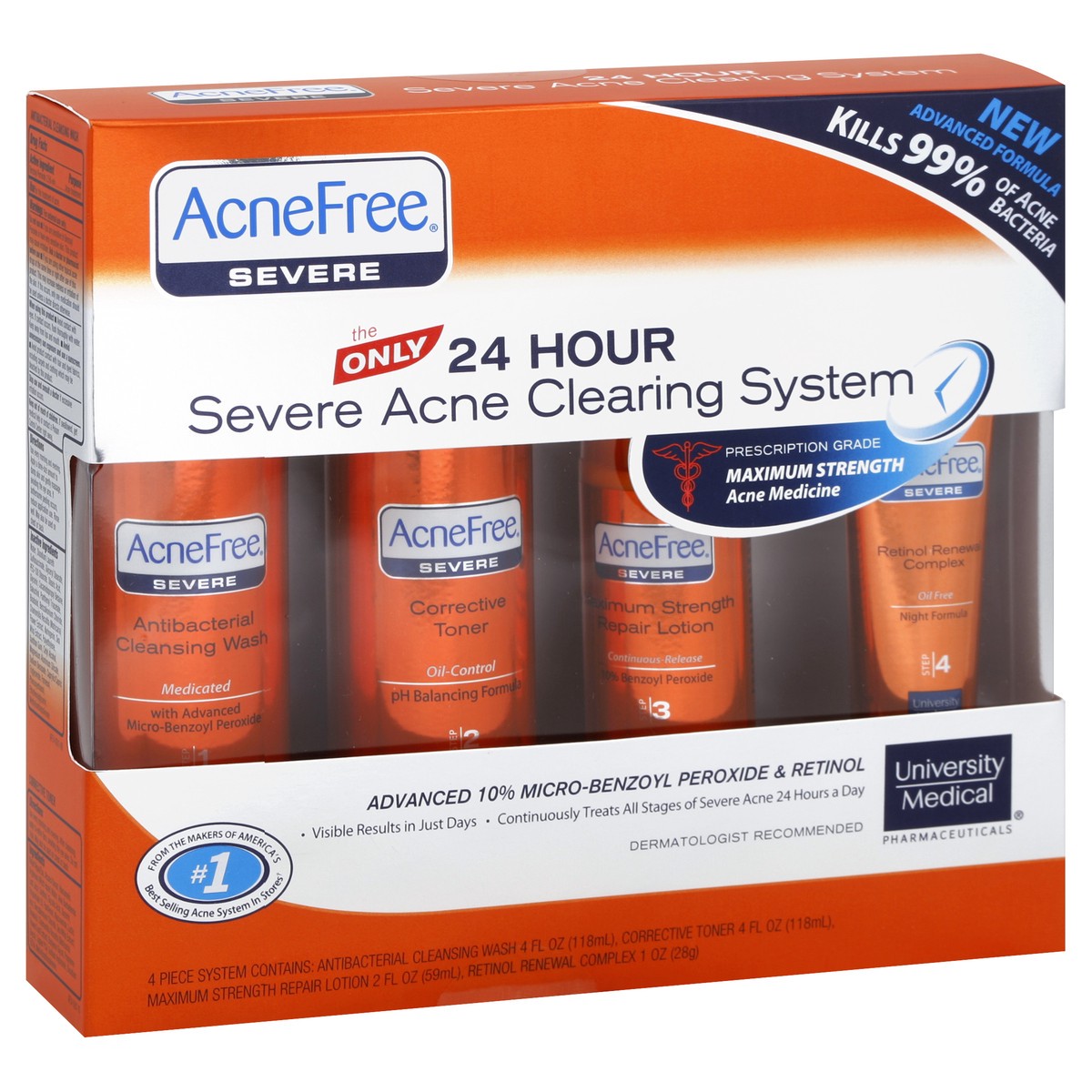 slide 3 of 7, AcneFree Acne Clearing System 4 ea, 4 ct