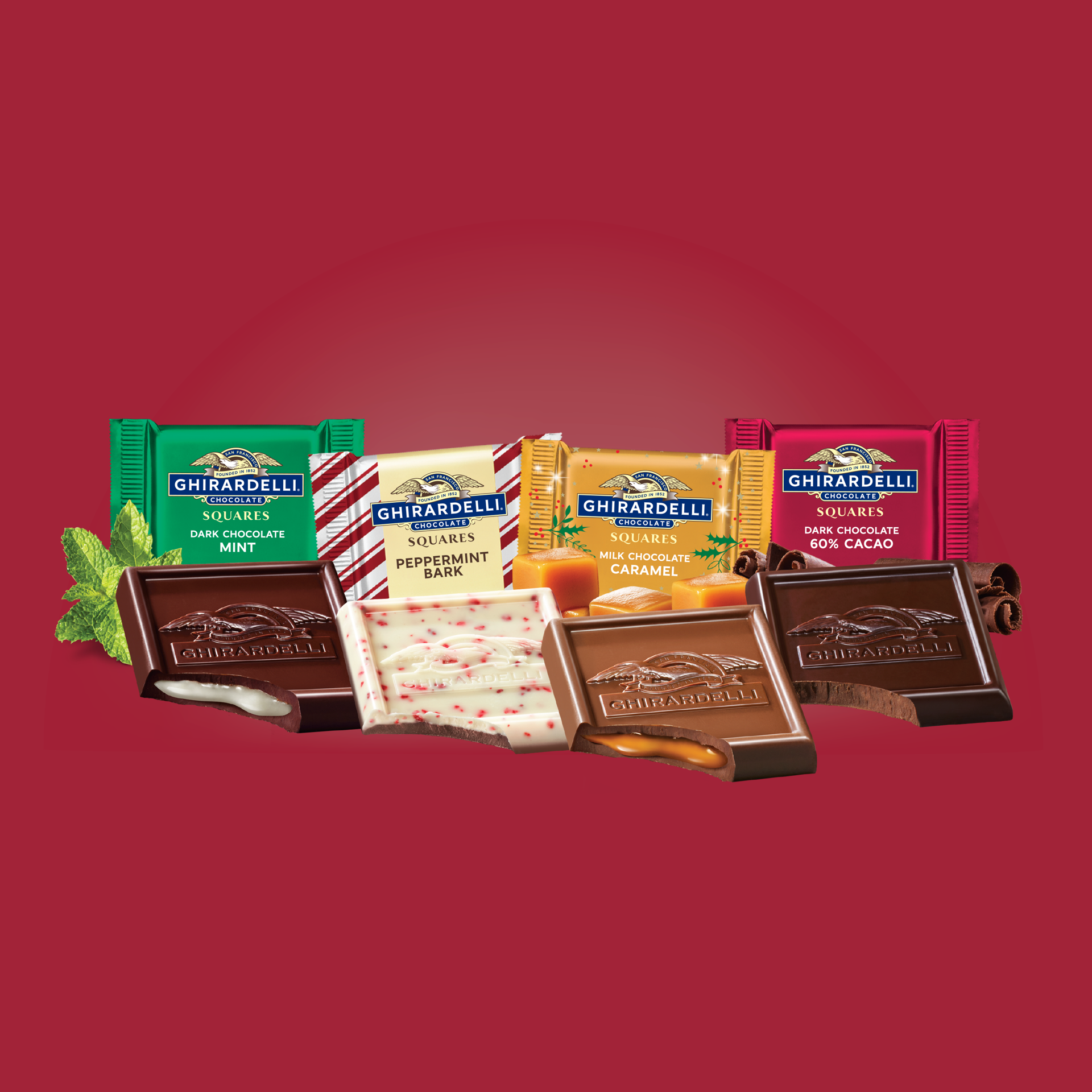 slide 2 of 9, Ghirardelli Holiday Chocolate Assortment Squares, 14.8 oz