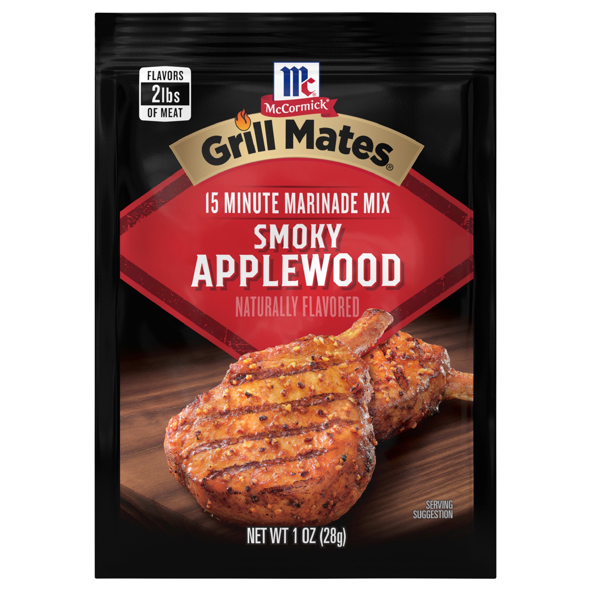 slide 1 of 10, McCormick Grill Mates Marinade Mix - Smoky Applewood, 1 oz