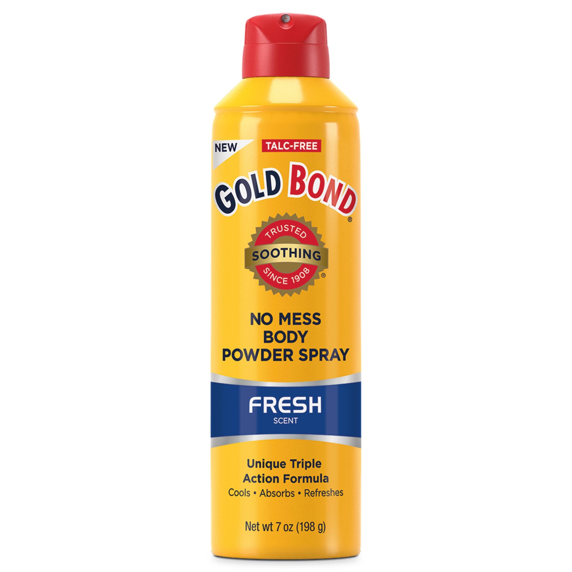 slide 1 of 1, Gold Bond No Mess Fresh Scent Body Powder Spray, 7 oz