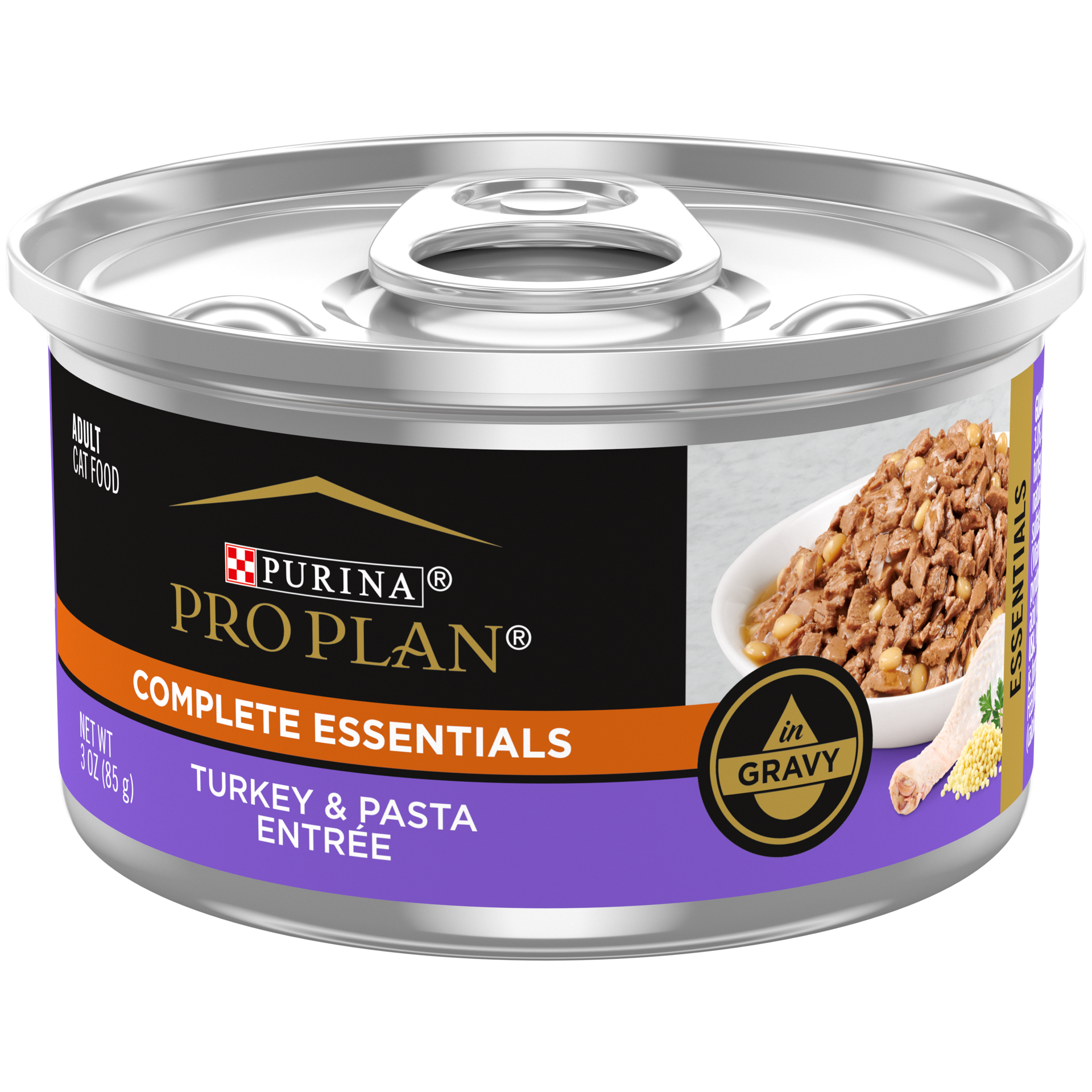 slide 1 of 2, Pro Plan Purina Pro Plan High Protein Cat Food Gravy, Turkey and Pasta Entree, 3 oz