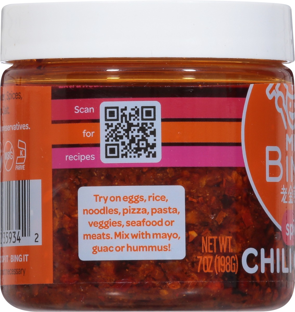 slide 2 of 9, Mr Bing Spicy Chili Crisp 7 oz, 7 oz