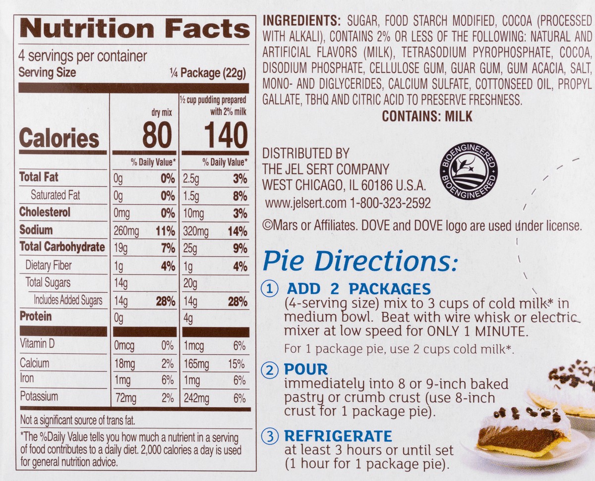 slide 7 of 13, Dove Milk Chocolate Pudding & Pie Filling 3.03 oz, 3.03 oz
