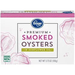 Kroger Premium Smoked Oysters In Sunflower Oil