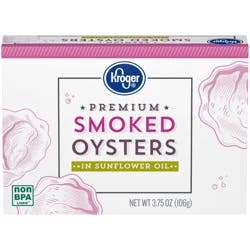 Kroger Premium Smoked Oysters In Sunflower Oil