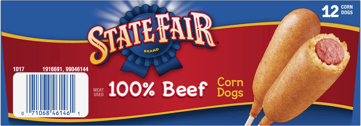 slide 3 of 9, State Fair Beef Corn Dogs, Frozen, 12 Count, 12 ct; 32 oz