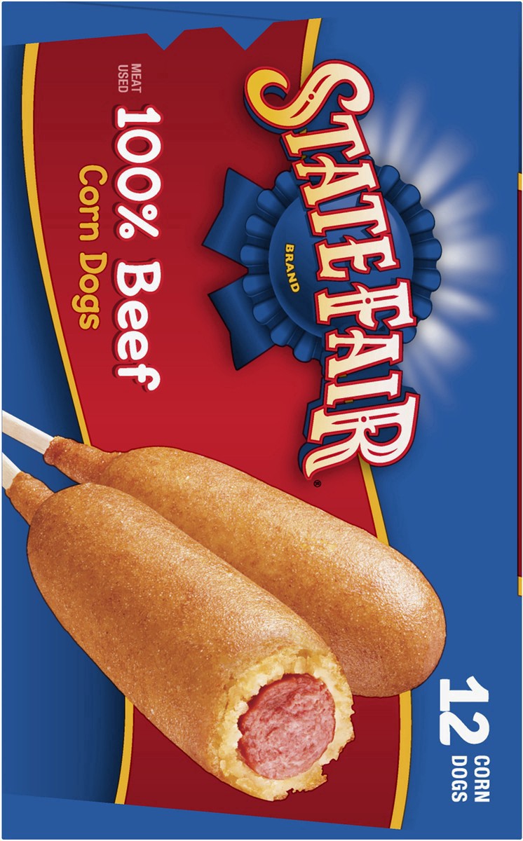 slide 8 of 9, State Fair Beef Corn Dogs, Frozen, 12 Count, 12 ct; 32 oz