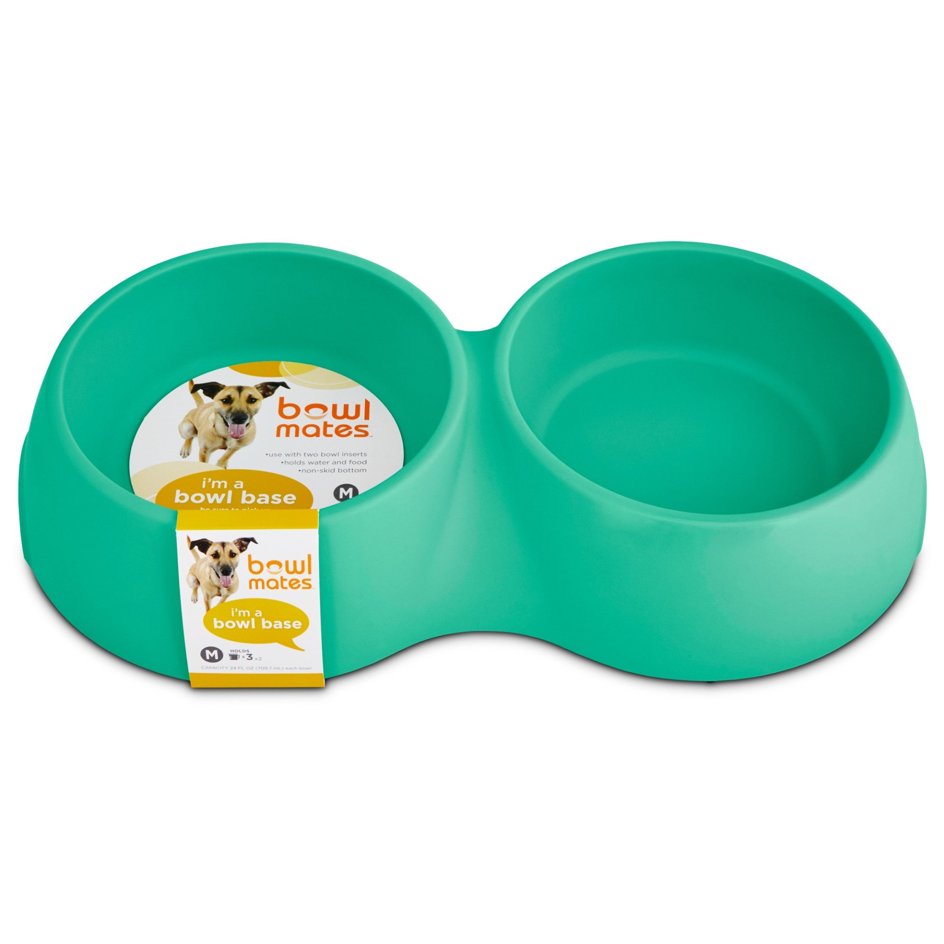 slide 1 of 1, Bowlmates Mint Double Round Base, MED