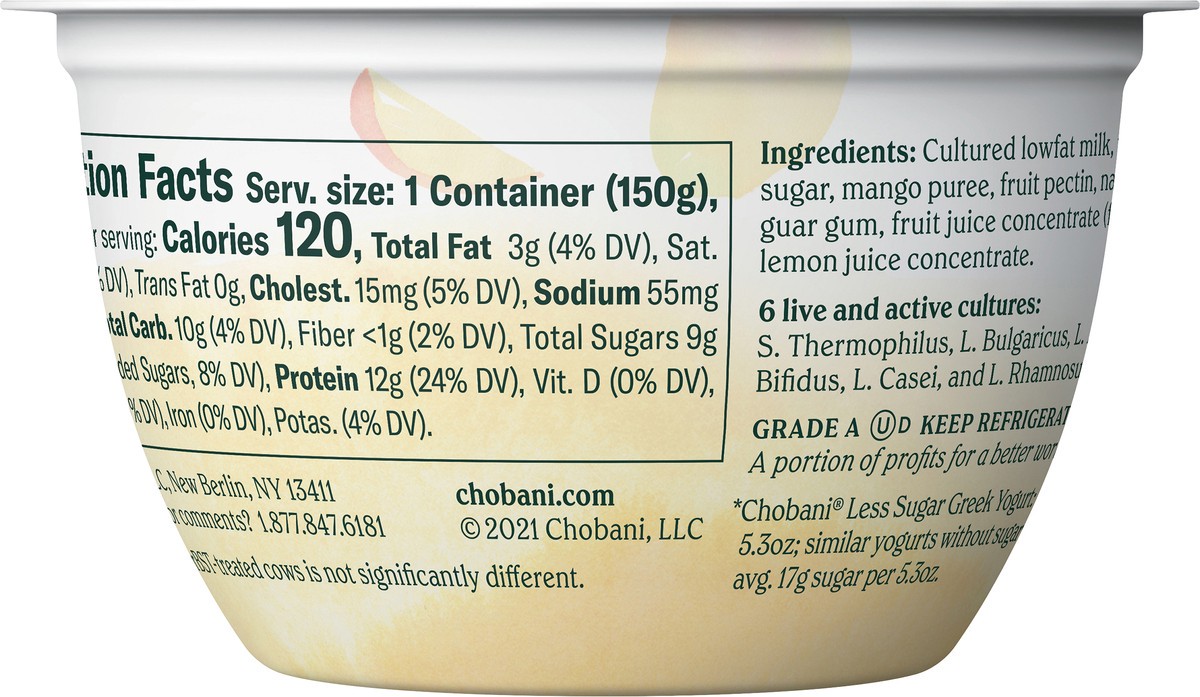 slide 2 of 9, Chobani Alphonso Mango Greek Yogurt, 5.3 oz