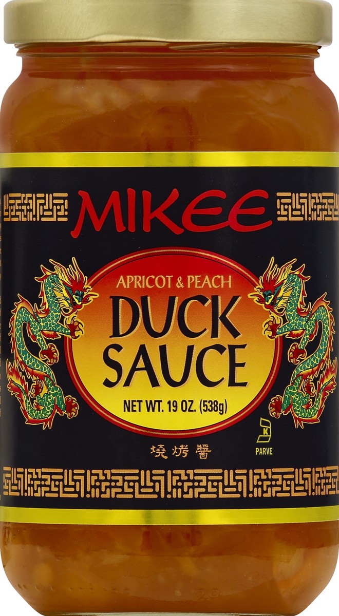 slide 2 of 2, MIKEE Apricot And Peach Duck Sauce, 19 oz