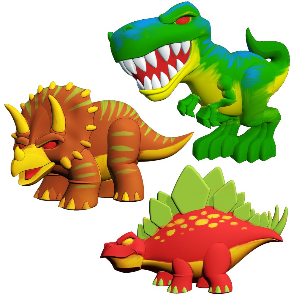 slide 4 of 4, Paint Dinosaurs, 1 ct