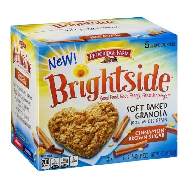 slide 1 of 1, Pepperidge Farm Brightside Cinnamon Brown Sugar Soft Baked Granola Cookies, 5 ct; 1.6 oz