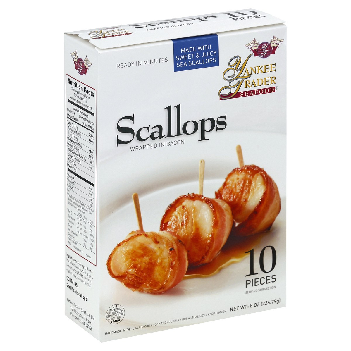 slide 3 of 6, Yankee Trader Seafood Scallops 10 ea, 10 ct