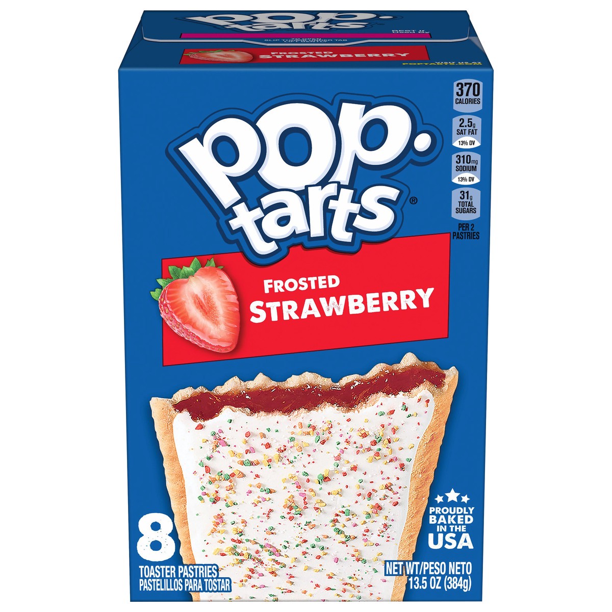 slide 1 of 5, Pop-Tarts Frosted Strawberry Toaster Pastries, 8 ct