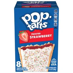 Pop-Tarts Toaster Pastries, Breakfast Foods, Kids Snacks, Frosted Strawberry, 13.5oz Box, 8 Pop-Tarts