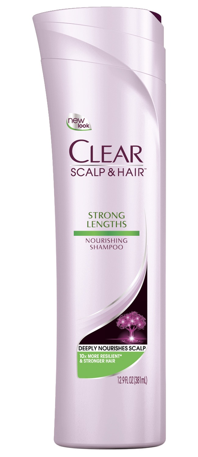 slide 1 of 1, Clear Scalp & Hair Strong Lengths Nourishing Shampoo, 12.9 oz