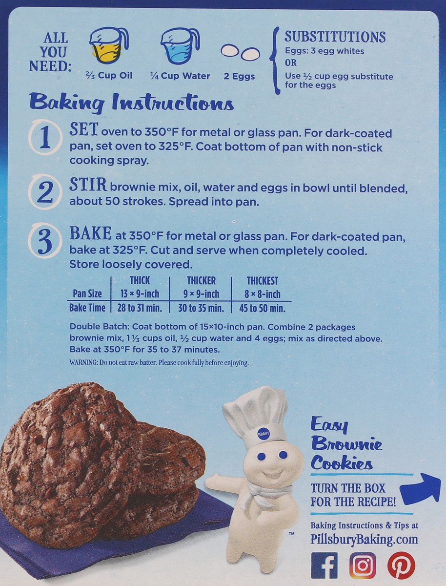 slide 8 of 9, Pillsbury Dark Chocolate Brownie Mix, 18.4 oz Box, 18.4 oz