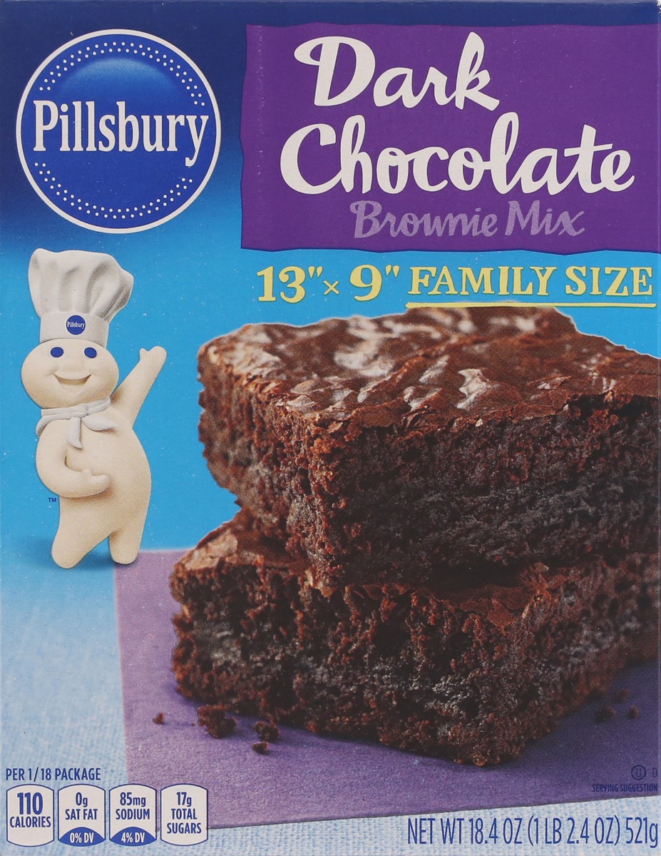 slide 5 of 9, Pillsbury Dark Chocolate Brownie Mix, 18.4 oz Box, 18.4 oz