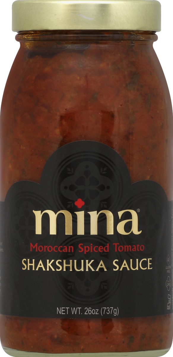 slide 5 of 6, Mina Moroccan Spiced Tomato Shakshuka Sauce, 26 oz