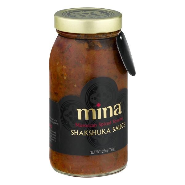 slide 1 of 6, Mina Moroccan Spiced Tomato Shakshuka Sauce, 26 oz