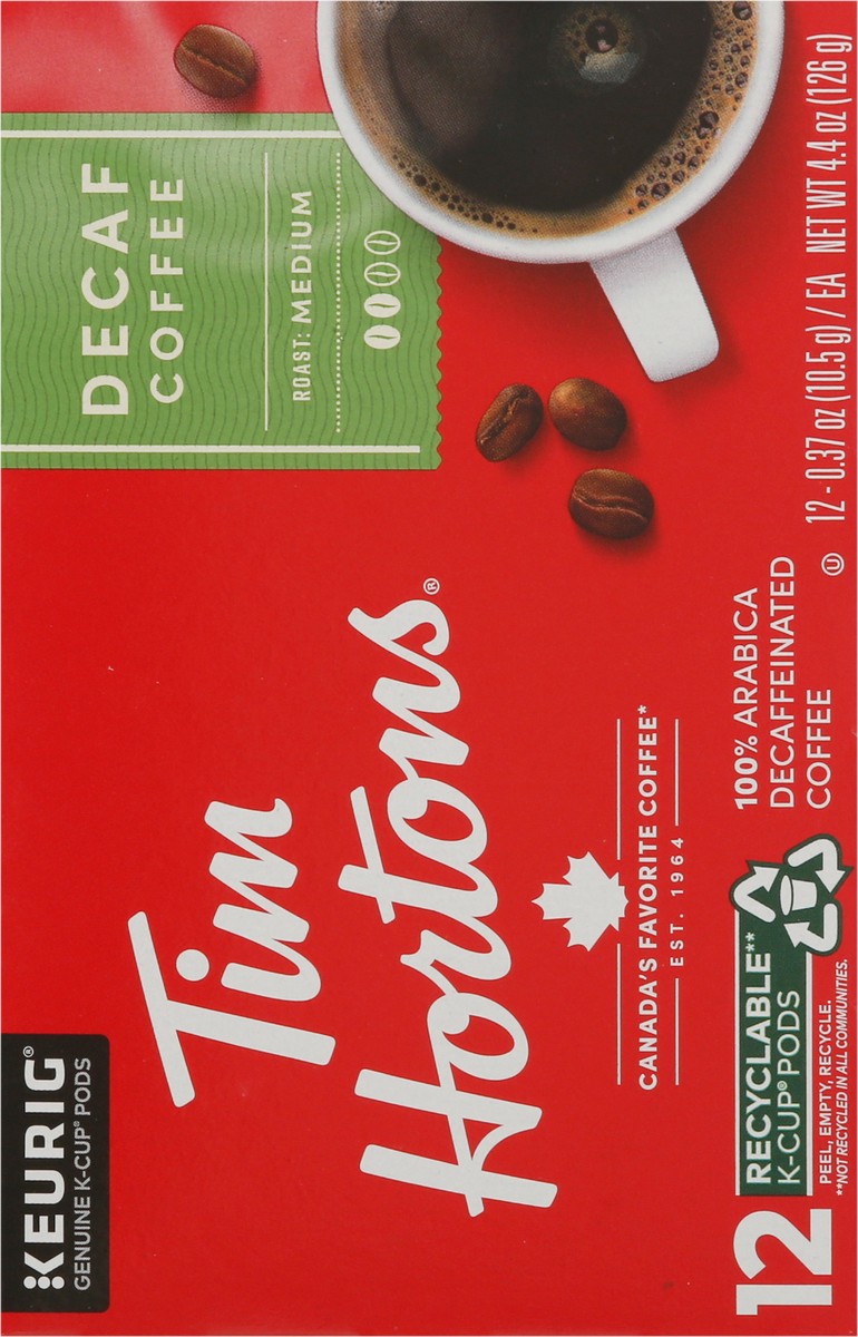 slide 4 of 9, Tim Hortons Decaffeinted Single Serve Coffee Pods - 12 ct, 12 ct