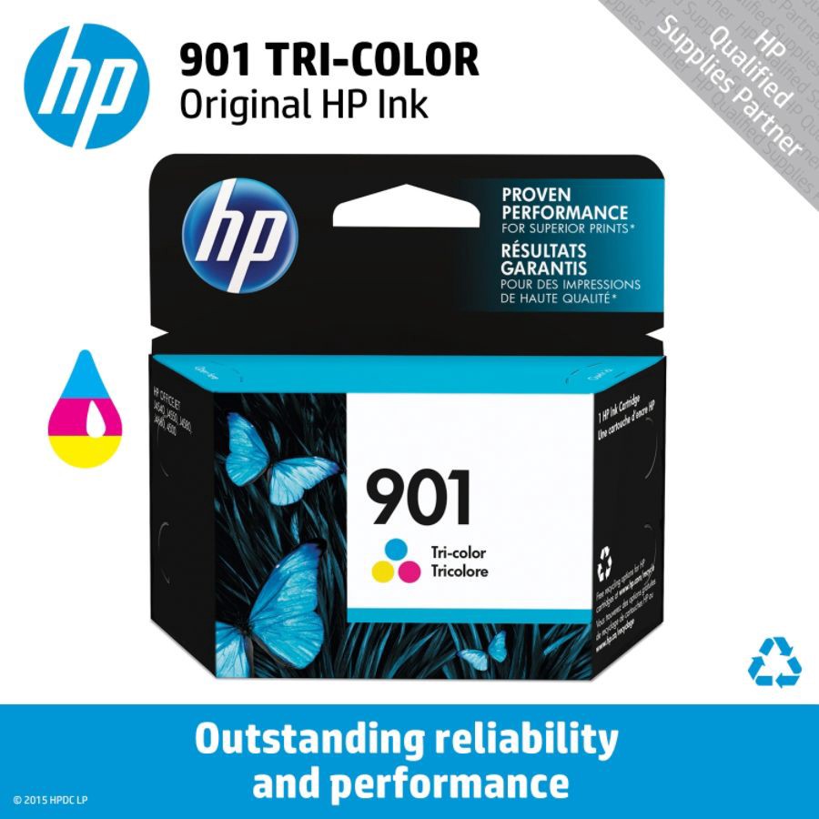 slide 2 of 3, HP Inc. 901 Officejet Single Ink Cartridge - Tri-color (CC656AN_14), 1 ct