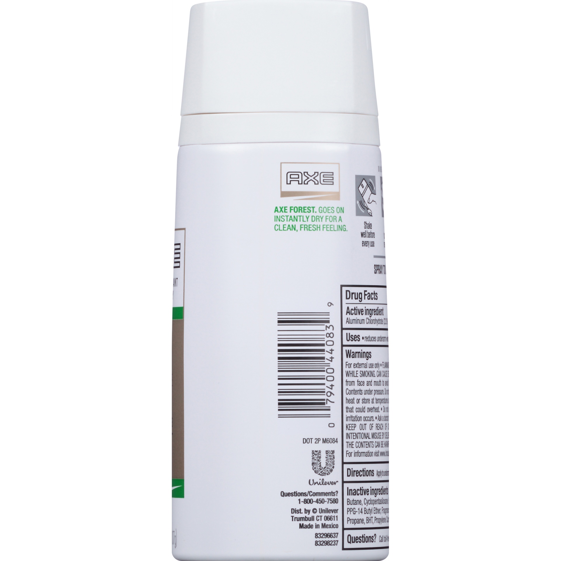 slide 3 of 4, AXE White Label Forest Dry Spray Antiperspirant, 3.8 oz