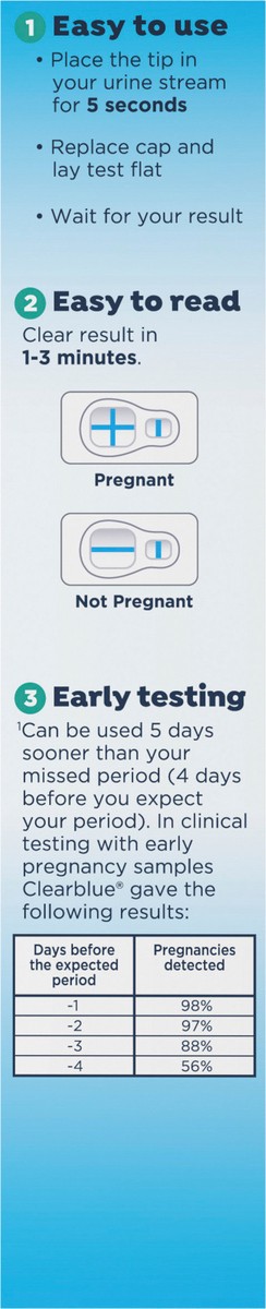 slide 4 of 7, Clearblue Clear Blue Easy Pregnancy Test, 2 ct