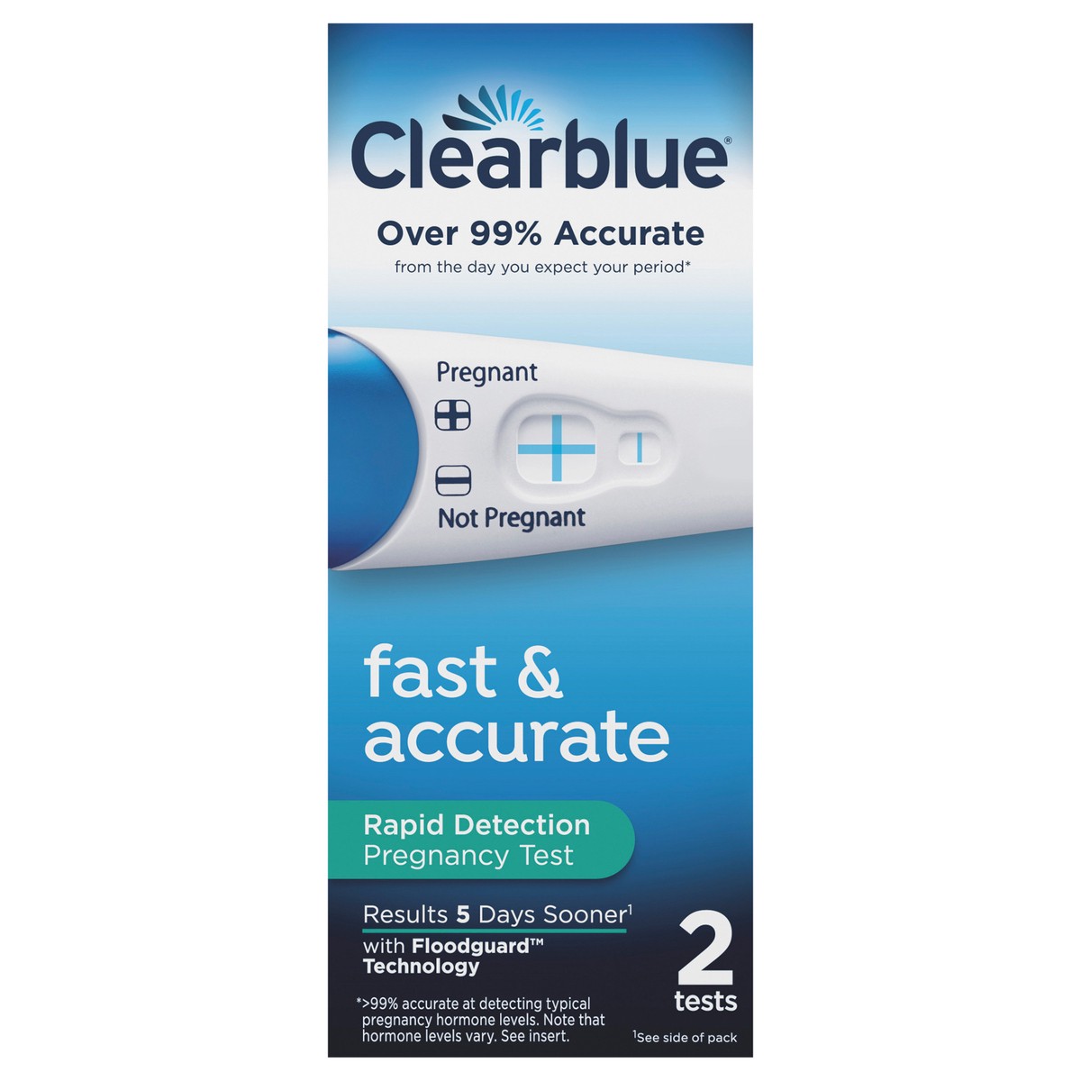 slide 1 of 7, Clearblue Clear Blue Easy Pregnancy Test, 2 ct