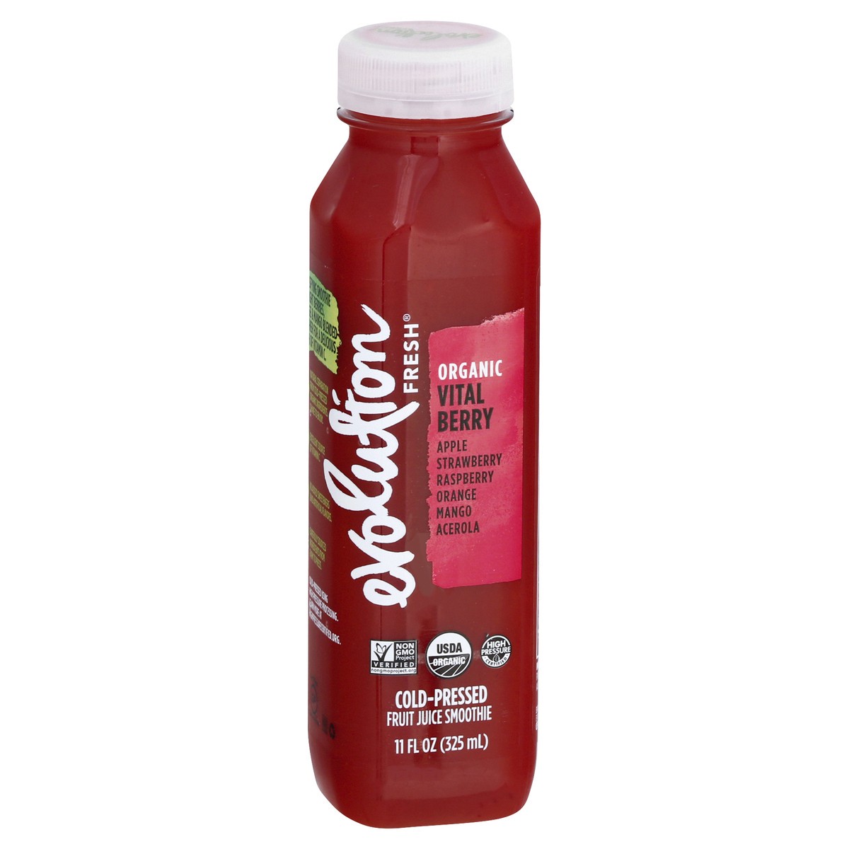 slide 3 of 12, Evolution Fresh Organic Vital Berry — Cold-Pressed Fruit Juice Smoothie — Excellent Source of Vitamin C — 11 fl oz, 11 oz