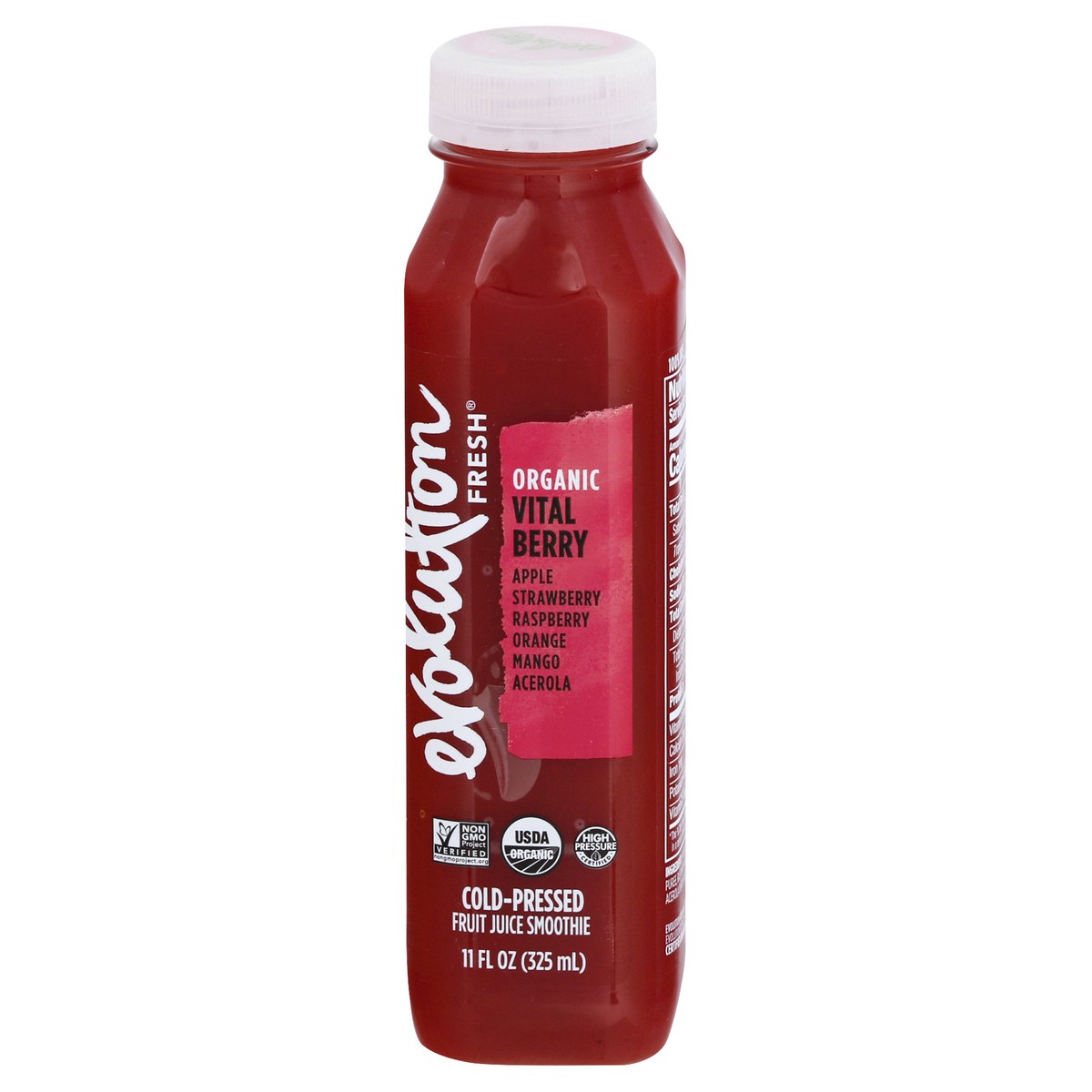 slide 10 of 12, Evolution Fresh Organic Vital Berry — Cold-Pressed Fruit Juice Smoothie — Excellent Source of Vitamin C — 11 fl oz, 11 oz