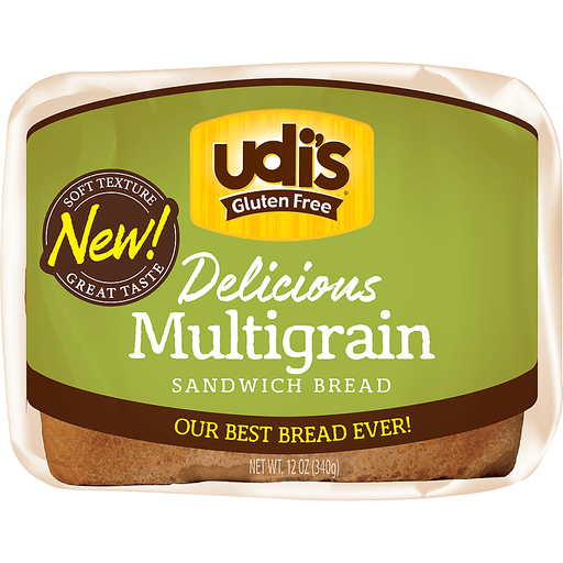 slide 2 of 8, Udi's Gluten Free Whole Grain Bread, 12 oz